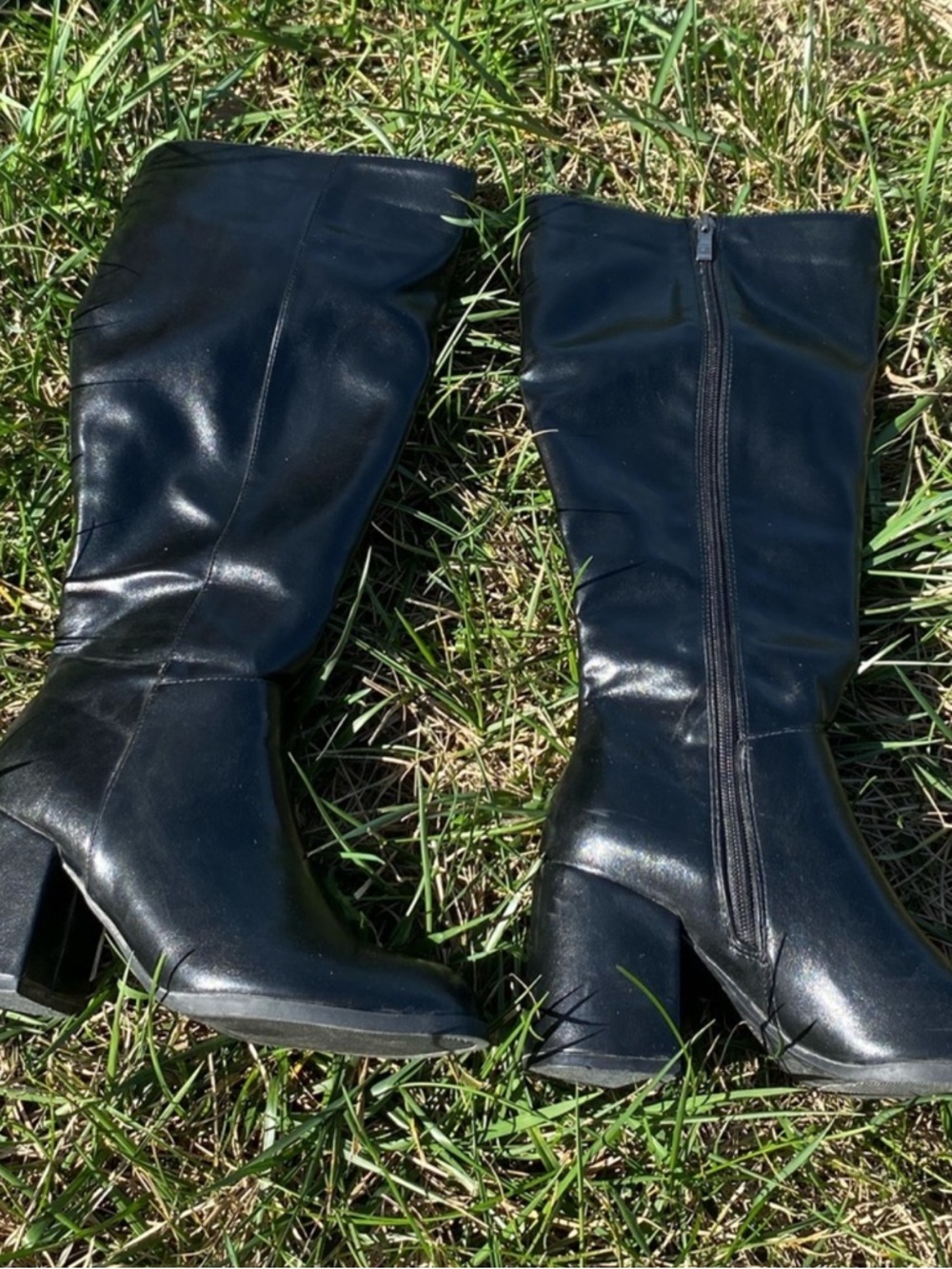 Black Women's Block Heel Boots